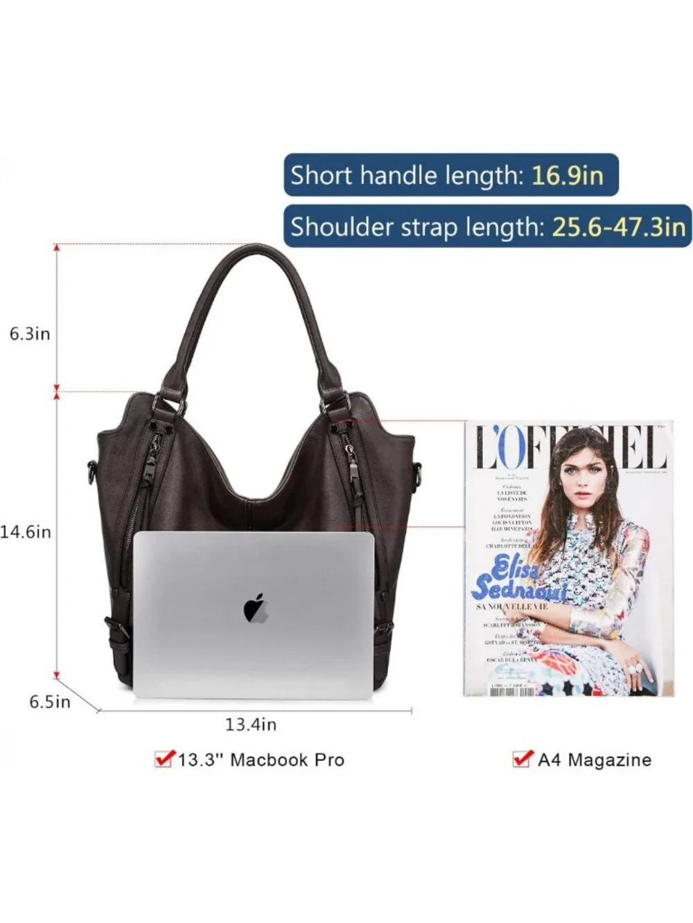 Stylish Concealed Carry Hobo Purse - Faux Leather Crossbody Tote with Holster
